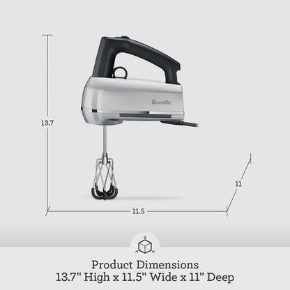 Breville Handy Mixer - Powerful Baking Tool in Sleek Silver Finish | Perfect for Home Chefs