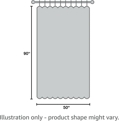 Regine Switzerland Blackout Curtains - 100% Blackout Shield, Thermal Insulated, 50" W x 90" L, Dark Gray - 2 Panels Set
