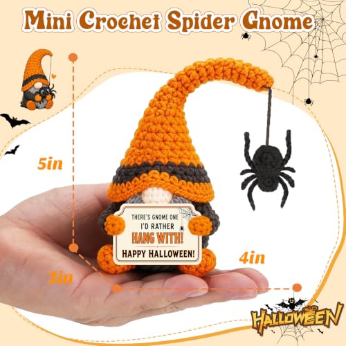 Halloween Basket Stuffer - Crochet Gnome Spooky Gift for Women & Teens