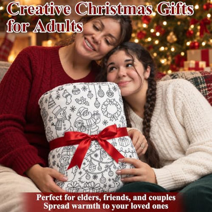 Christmas Coloring Sherpa Fleece Throw Blanket 40 x 60 Inches - Variation: Christmas Tree