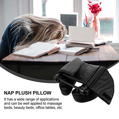 Airplane Pillow Sleeping Pillow Cushion Headrest Face Cushion Pad Face Rest Neck Pillow for Massage Table Home Office Black Travel Pillow