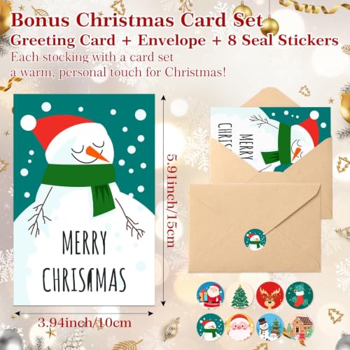 Personalized Christmas Stocking with Embroidered Snowman - B Snowman Variation, 18-Inch Holiday Decor