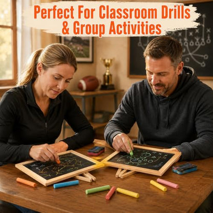 Mini Chalkboard Sign 8x12 Inches Unfinished Wood Frame - Portable & Reusable