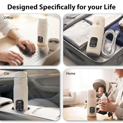 Portable Electric Kettle 17oz with Digital Temp Control for Travel & Home