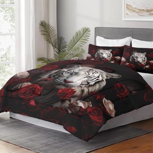 WeCozy Twin Comforter Set Multi 6 / White Tiger Bedding All Season