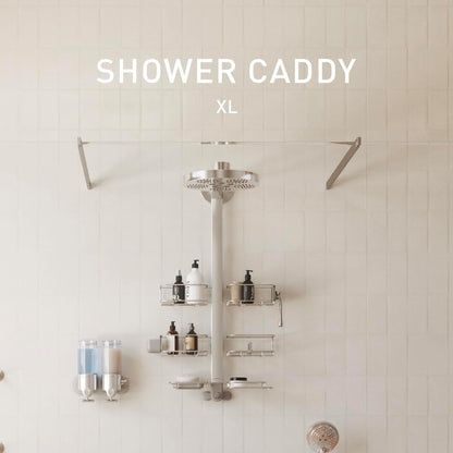 simplehuman Adjustable Shower Caddy XL - Durable Stainless Steel & Anodized Aluminum Design