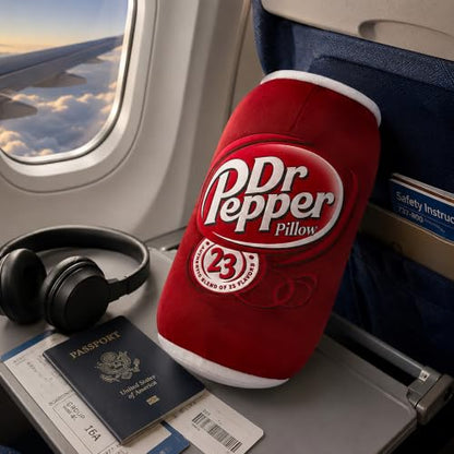 Doctor Pepper Pillow - Standard Size Throw Pillow - Soft & Cute Soda Decor