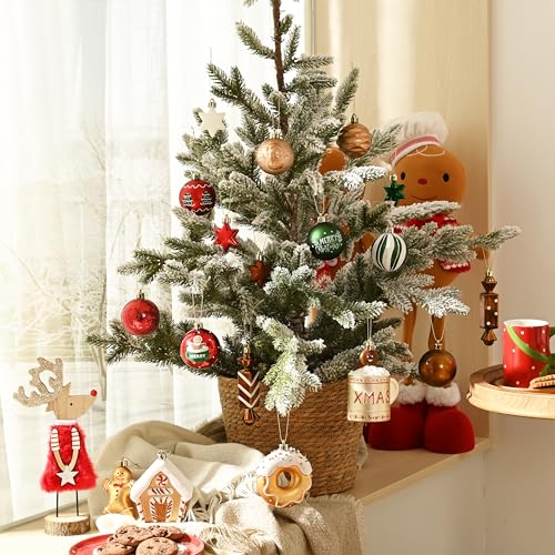 Gingerbread Christmas Ornaments Set 100 Pieces Tree Decorations Holiday Decor