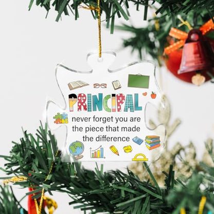 Principal Appreciation Gifts Christmas Puzzle Ornament - Acrylic Hanging Decor