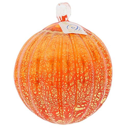 Murano Glass Christmas Ornament - Handmade Italian Orange Decor