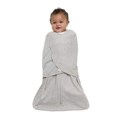 HALO 100% Cotton Sleepsack Swaddle - 3-Way Adjustable Wearable Blanket, TOG 1.5, Heather Gray, Newborn 0-3 Months