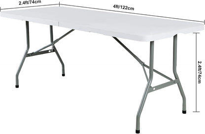 Spandex 4ft Waterproof Table Cover - Elegant Ivory for Parties, Weddings & Events