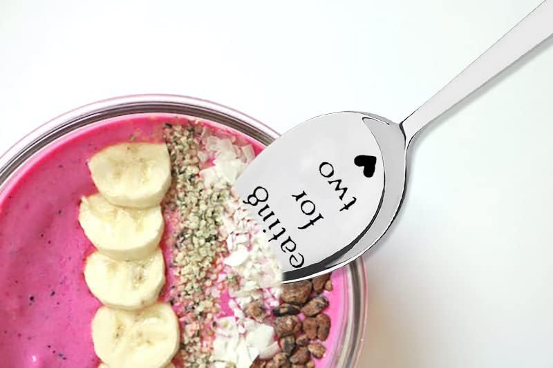 Skiennix Pregnancy Gifts - Eating for Two Spoon Set for New Moms | Perfect for Soup & Cereal