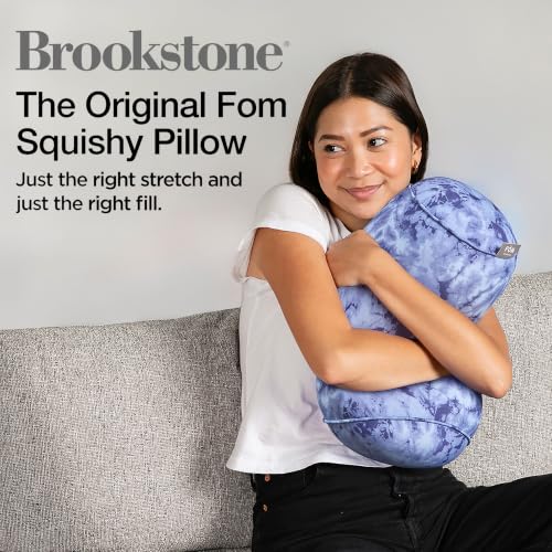 Squishy Support Cushion Pillow - Tie Dye Indigo, 12x7 Inches, Travel & Bed Support