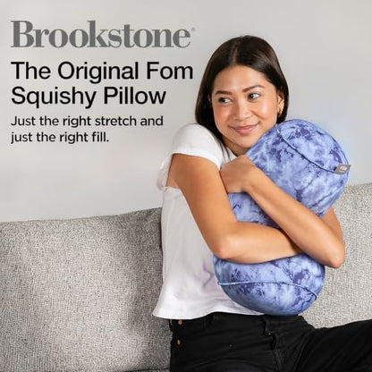 Squishy Support Cushion Pillow - Tie Dye Indigo, 12x7 Inches, Travel & Bed Support