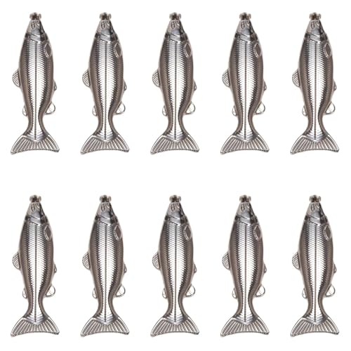 10 Pack Fish Shape Stainless Steel Hip Flask 5Oz for Outdoor Drinking