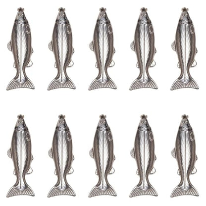 10 Pack Fish Shape Stainless Steel Hip Flask 5Oz for Outdoor Drinking