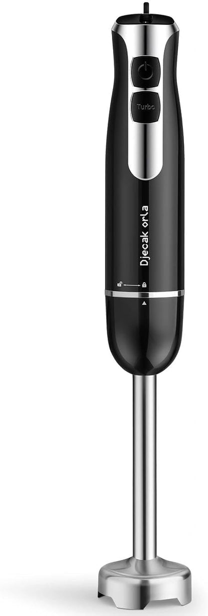 Skiennix 700W Immersion Hand Blender - 20 Variable Speeds Up to 15,500 RPM for Smoothies, Soups & Purees - Black