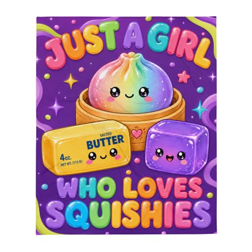White Cozy Dumpling Squishy Blanket for Girls 50x60 Inch Kawaii Throw