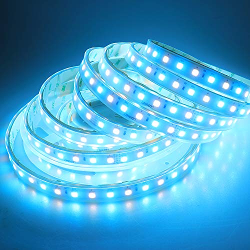 IP67 Waterproof RGB+Cold White LED Strip Lights 16.4ft 6000K-6500K DC 24V - RGBW