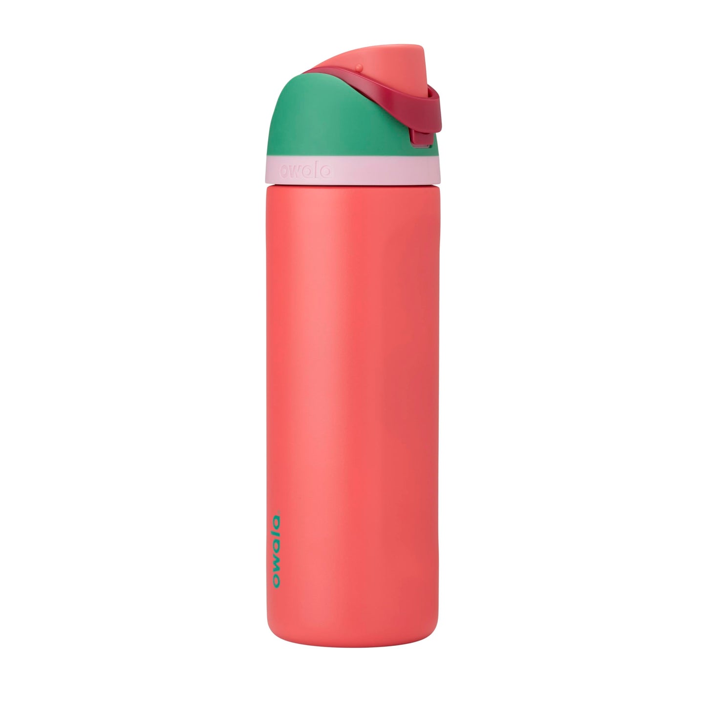 Owala FreeSip Insulated Stainless Steel Water Bottle with Straw for Sports, Travel, and School BPA-Free Sports Water Bottle, 24 oz, Strawberry Fields
