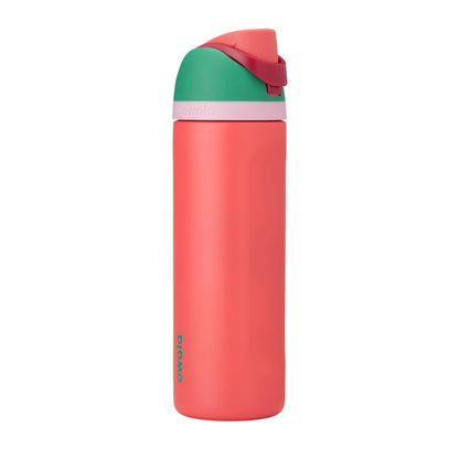 Owala FreeSip Insulated Stainless Steel Water Bottle with Straw for Sports, Travel, and School BPA-Free Sports Water Bottle, 24 oz, Strawberry Fields