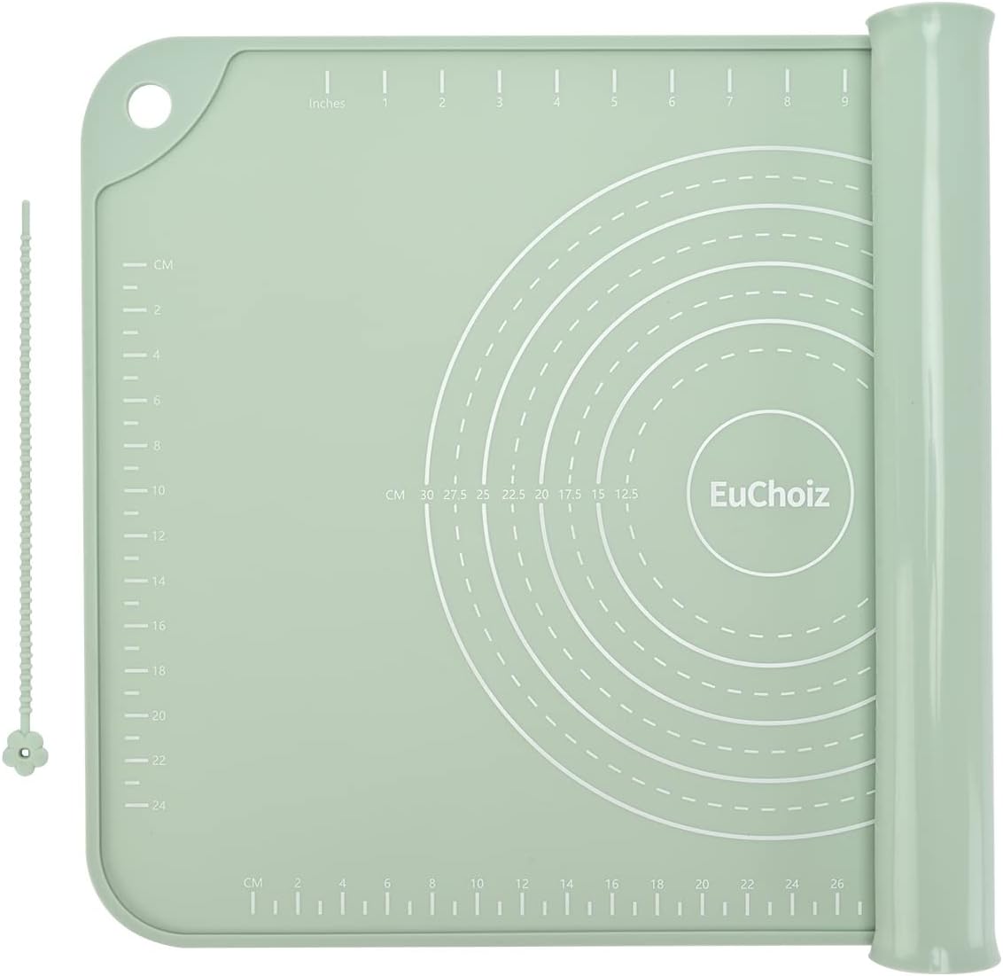Skiennix Silicone Pastry Mat - Extra Thick Non-Stick Baking Mat | 24" x 16" Food Grade Dough Roller