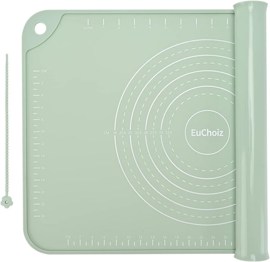 Skiennix Silicone Pastry Mat - Extra Thick Non-Stick Baking Mat | 24" x 16" Food Grade Dough Roller
