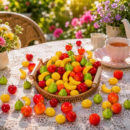 Mini Artificial Fruit Pack for Crafts and Vase Fillers - Mixed Color 04, 24 Pcs