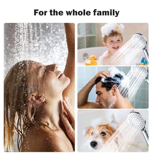 High Pressure Handheld Shower Head for Low Water Pressure - Silver / Shower Head