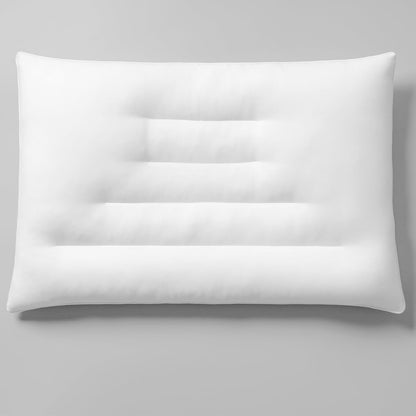Pozino Flat Thin Pillows for Sleeping - Ultra Low 2.5 Inch Queen Size, Down Alternative for Side & Back Sleepers