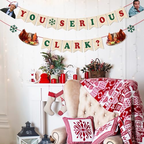 Christmas Vacation Banner Clark - Funny Holiday Decor for Ugly Sweater Party