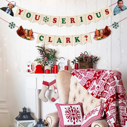 Christmas Vacation Banner Clark - Funny Holiday Decor for Ugly Sweater Party