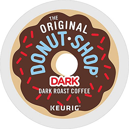 The Original Donut Shop Dark Keurig Single-Serve K-Cup Pods, Dark Roast Coffee, 60 Count, (6 Packs of 10)