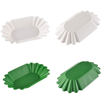 CAFEMASY Coffee Beans Cupping Weighing Sample Tray Reusable Plastic Plate for Scooping and Displaying Coffee Bean(4pcs, Capacity of 450g/15.87oz Green Coffee Beans)