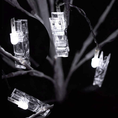 Photo Clips String Lights - 20 LED Fairy Lights with Clips | 9.8Ft Battery Operated Warm White for Home Décor