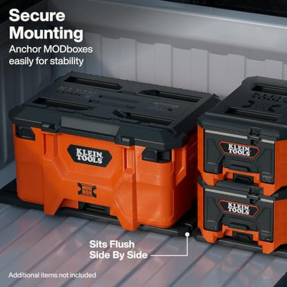 Klein Tools Modular Wall and Floor Mount Bracket for Toolboxes - Compact & Full Size Support