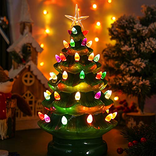 Ceramic Christmas Tree Light Bulb Replacement Set - 288 Multi-Color Plastic Ornaments