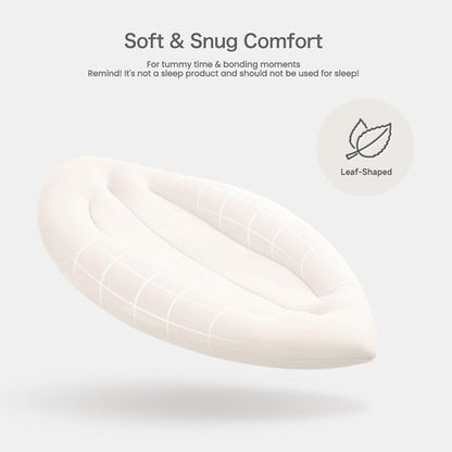 Baby Lounger - Skin-Friendly & Breathable Infant Cushion for Tummy Time | Portable & Lightweight for 0-12 Months (Ivory)