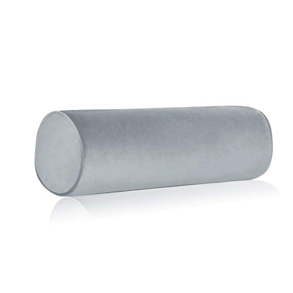 Tinbolunce Memory Foam Roll Pillow for Knee/Leg/Neck - Full Moon Bolster/Round Cylinder Pillow for Sleeping on Side or Back - Removable Cooling Cover Length 18" x 6" Diameter (Gray)