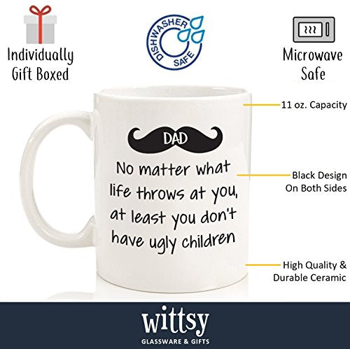 Dad Mug 02 - Funny Ugly Children Coffee Mug - Dad Gifts from Kids