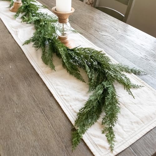 9ft Real Touch Cedar Garland Artificial Christmas Decor - Standard Length