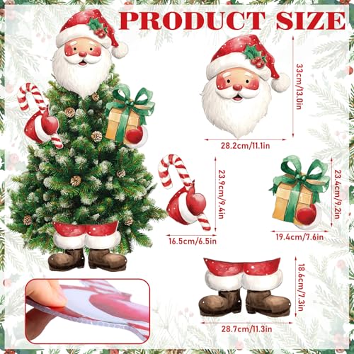 Soulchen Santa Claus Christmas Tree Topper - 4 Pcs Holiday Decor, Variation: Santa Claus