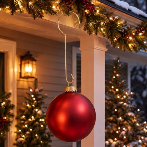 Heavy Duty Large Christmas Ornament Hooks - Gold, 30 Pcs 9.5 Inches