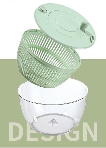 Skiennix 6-In-1 Salad Spinner - Large Multi-Use Lettuce & Vegetable Chopper | 5 Quart Capacity