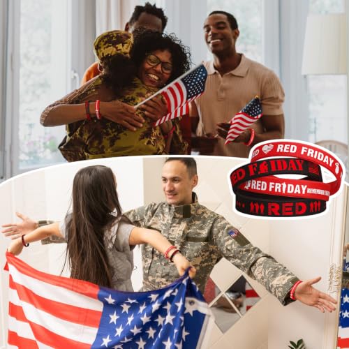 Red Friday Wristbands 50 Pcs Remember Everyone Deployed Support Bracelets - Variation of THIS listing
