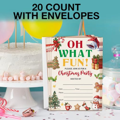 Winter Party Invitations Christmas Party Invitations YO11 Set of 20 Cards & Envelopes