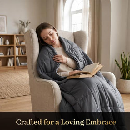 Weighted Blanket for Adults 60x80 Inches 20lbs Charcoal - Cozy Comfort