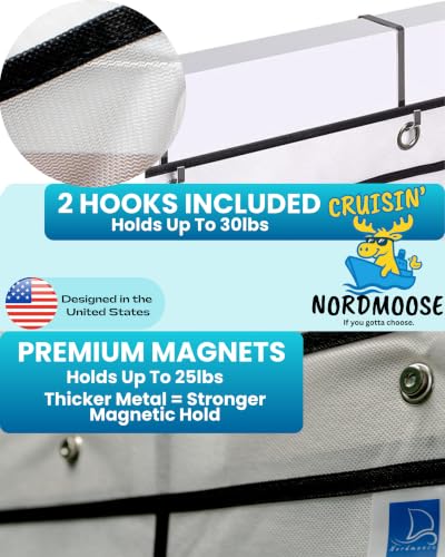 Gray Magnetic Cruise Organizer with Large Pockets - 51x13 Inches