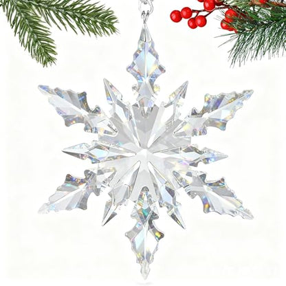 Large Crystal Snowflake Christmas Ornament Hanging Decor